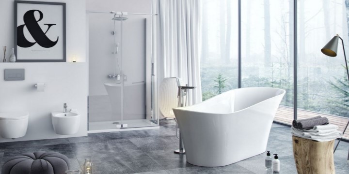 Bañeras acrílicas sistemas de hidromasaje paneles de ducha cabinas de ducha platos de ducha fabricante de artículos sanitarios Polonia